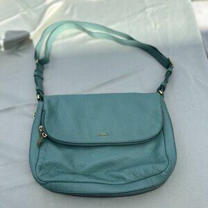 Fossil Preston Leather Crossbody - Mint Green